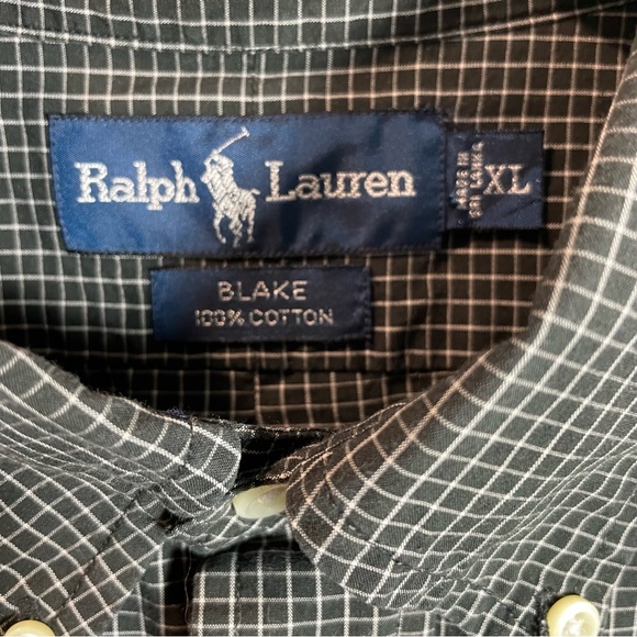 Ralph Lauren Men’s Long Sleeve Shirt Button Down Window Pane Size XL Like New - Picture 5 of 7